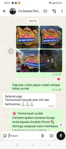 Testimonial Papan Bunga Pernikahan situmulya