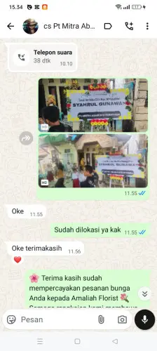 Testimonial Papan Bunga situmulya