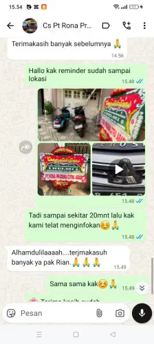 Testimonial Papan Bunga situmulya